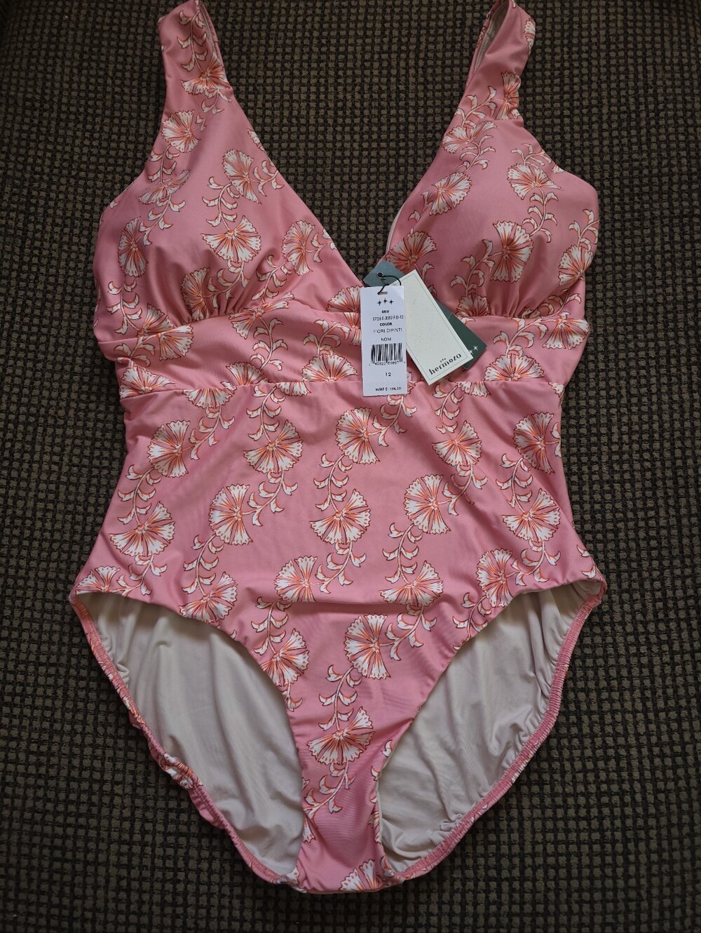 Hermoza Women's Onepiece Fiori Dipinti Noni Swimsuit Size 12 - Picture 1 of 3